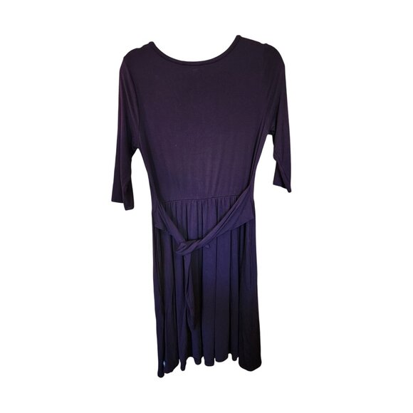 Matilda Jane Purple 3/4 Sleeve Fit & Flare Womens Dress W/ Pockets Size Medium - Picture 2 of 4